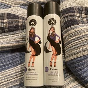 2-10oz cans of Beauty & Pin-up Fierce firm hold finishing spray.